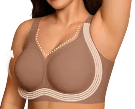 KUCLUT Women's Seamless Bra, Removable Pads Wireless Bralette, Comfortable Full-Coverage, Ideal for Daily Casual Wear Use