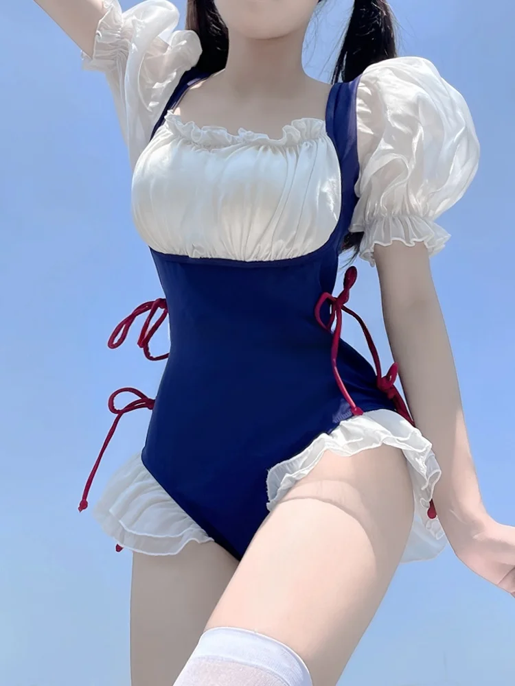 

Новый купальник Mimoi Closet Snow White Pure Desire в японском стиле, милый, для горячих источников, больших размеров, женский