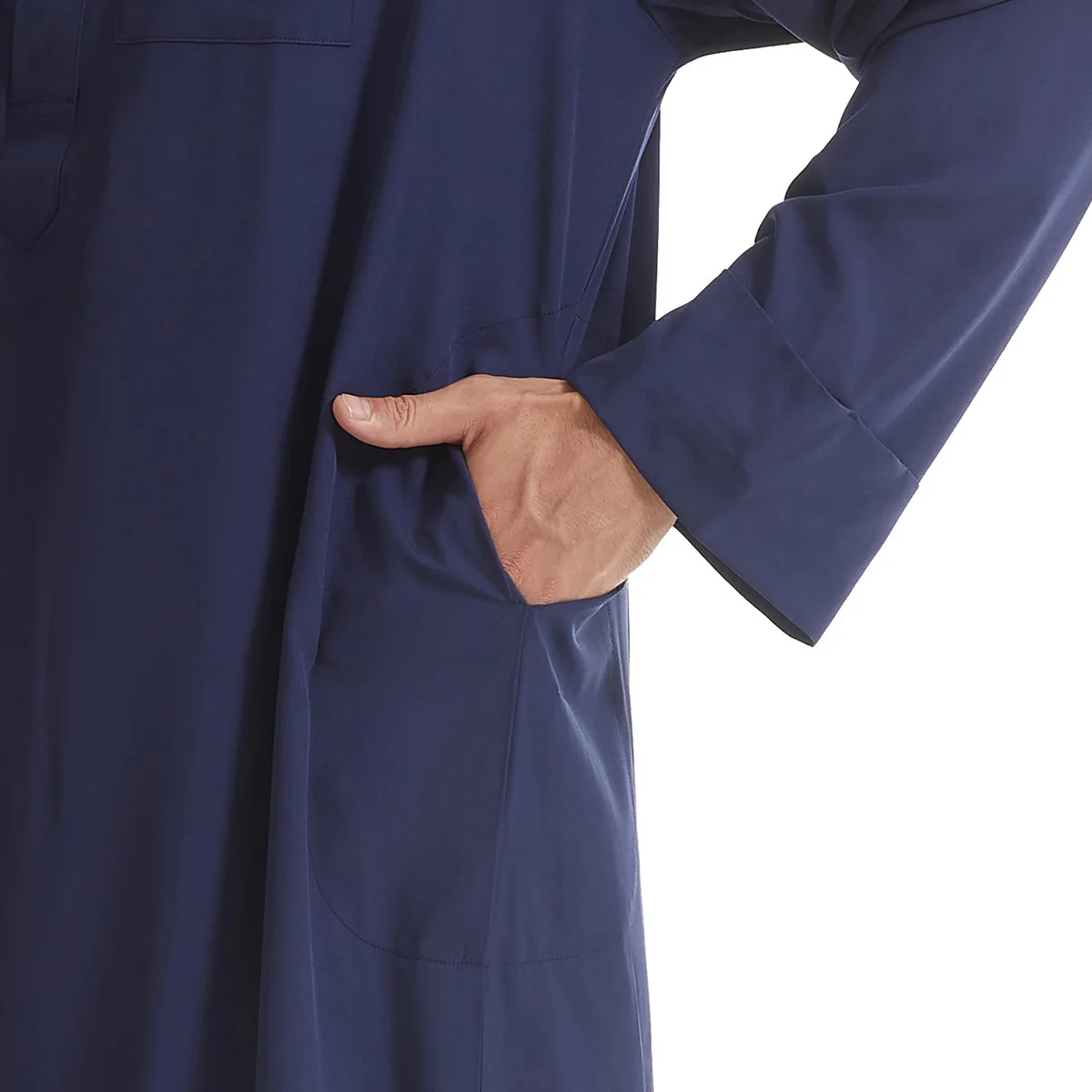 Мужской кафтан цвета хаки, черный, с длинным рукавом, воротник-стойка, мягкая ткань, Абая, Африка, Саудовская Тобе, элегантная уличная одежда