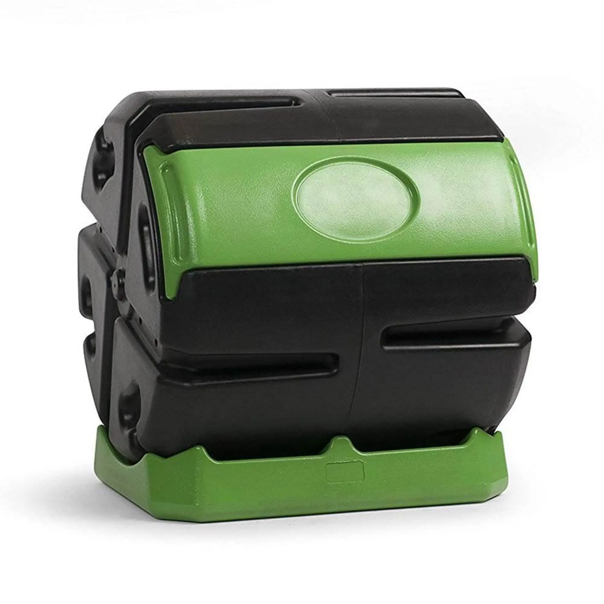 HOTFROG Rolling Single Chamber Batch Tumbling Composter - Outdoor Rotating Garden Compost Bin (HF-RC4000WB) Black &