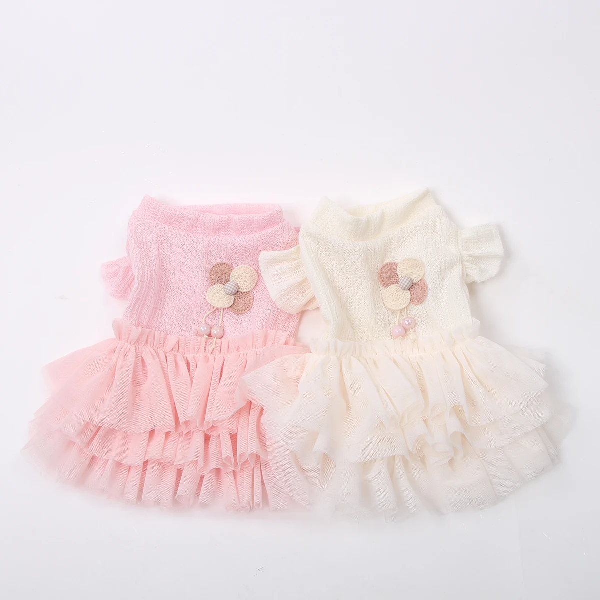 Princess Dog Cat Dress Skirt Flower&Lace Pet Puppy Spring/Summer Clothing Outfit