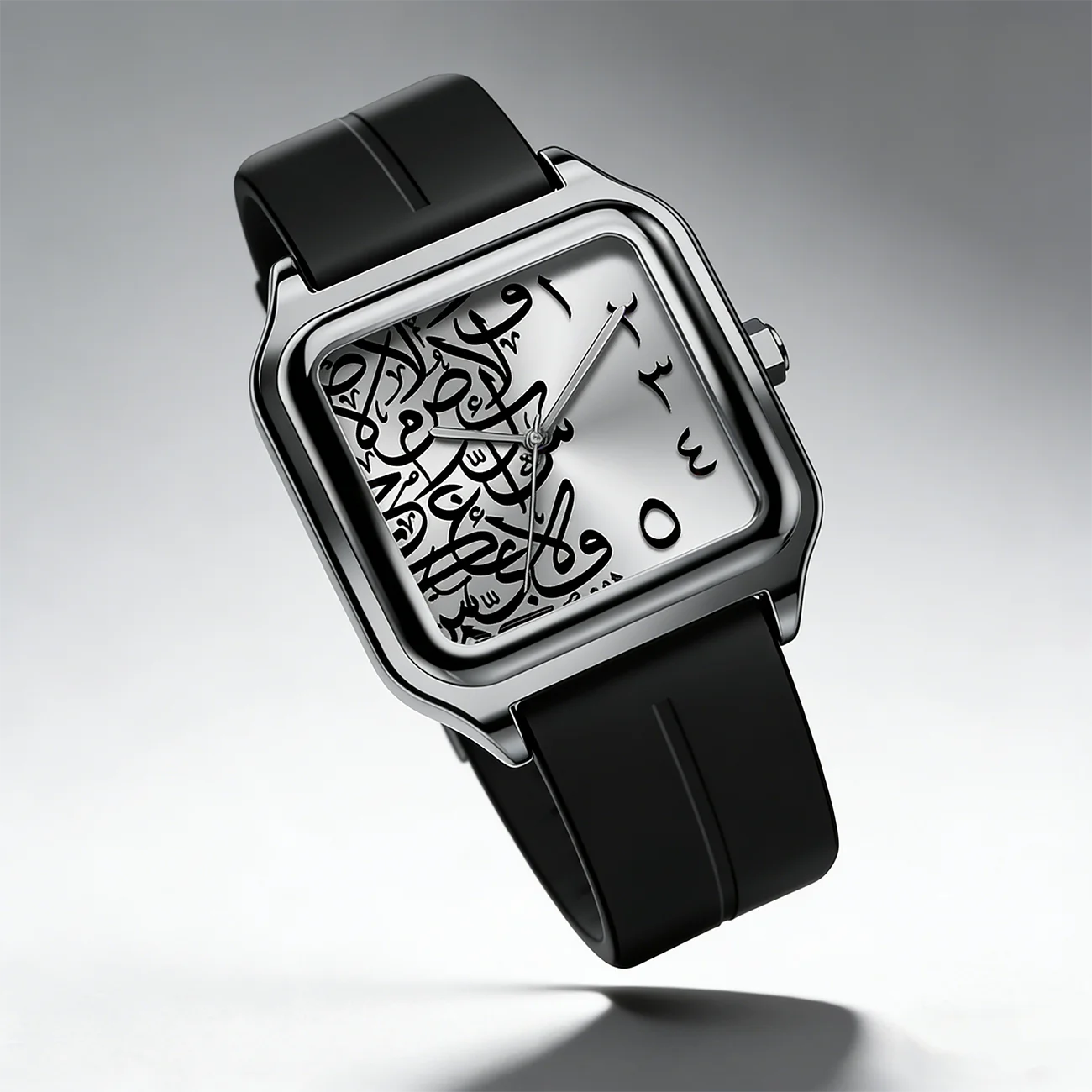 

Middle Eastern Arabic Digital Watch Men's Watch Stainless Steel Alloy Quartz Watch 3ATM Waterproof