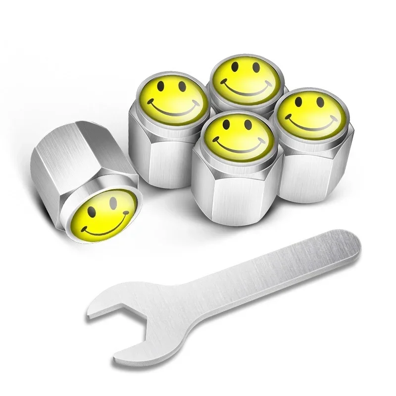 6pcs Anti Theft Metal Tire Valve Cap Valve Core Sleeve Personalized Modification Car Tire Cap Suitable for All Vehicle Models