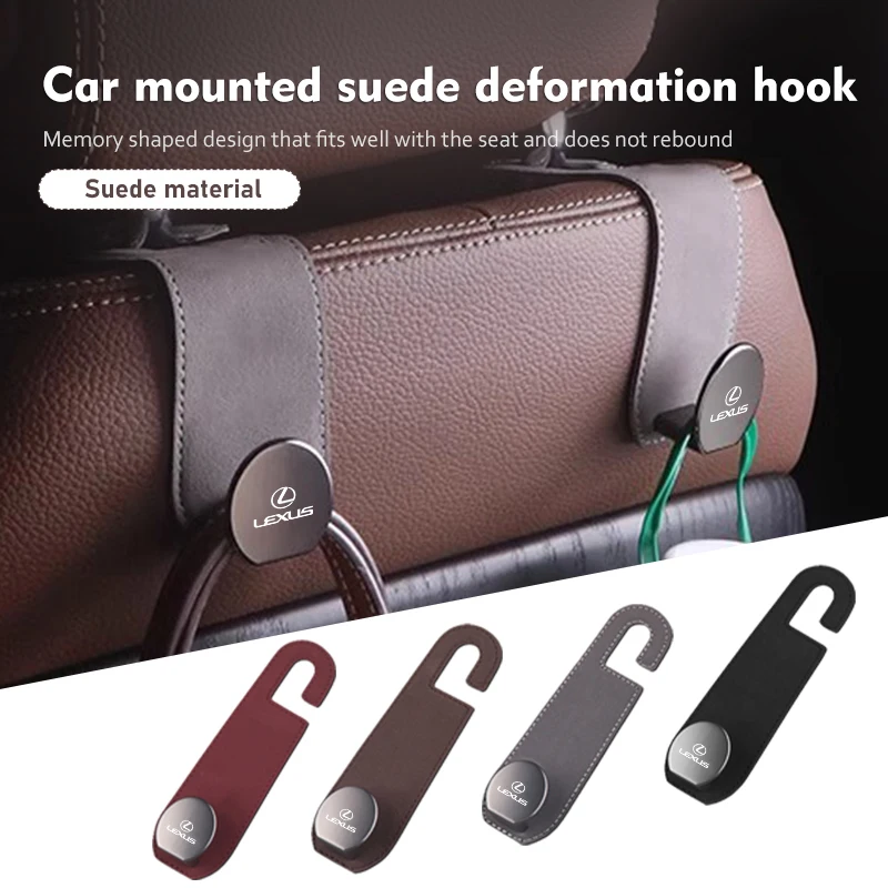 Car Seat Headrest Portable Suede Hook Storage Accessories For Lexus CT ES GS NX IS250 CT200h IS300h ES300h ERX400h NX300h