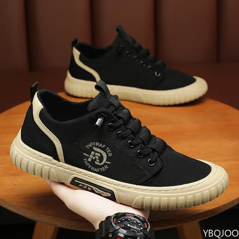 

Модная мужская летняя новая дышащая и удобная мужская повседневная спортивная обувь 2025 года, туфли на плоской подошве со шнуровкой на мягкой подошве