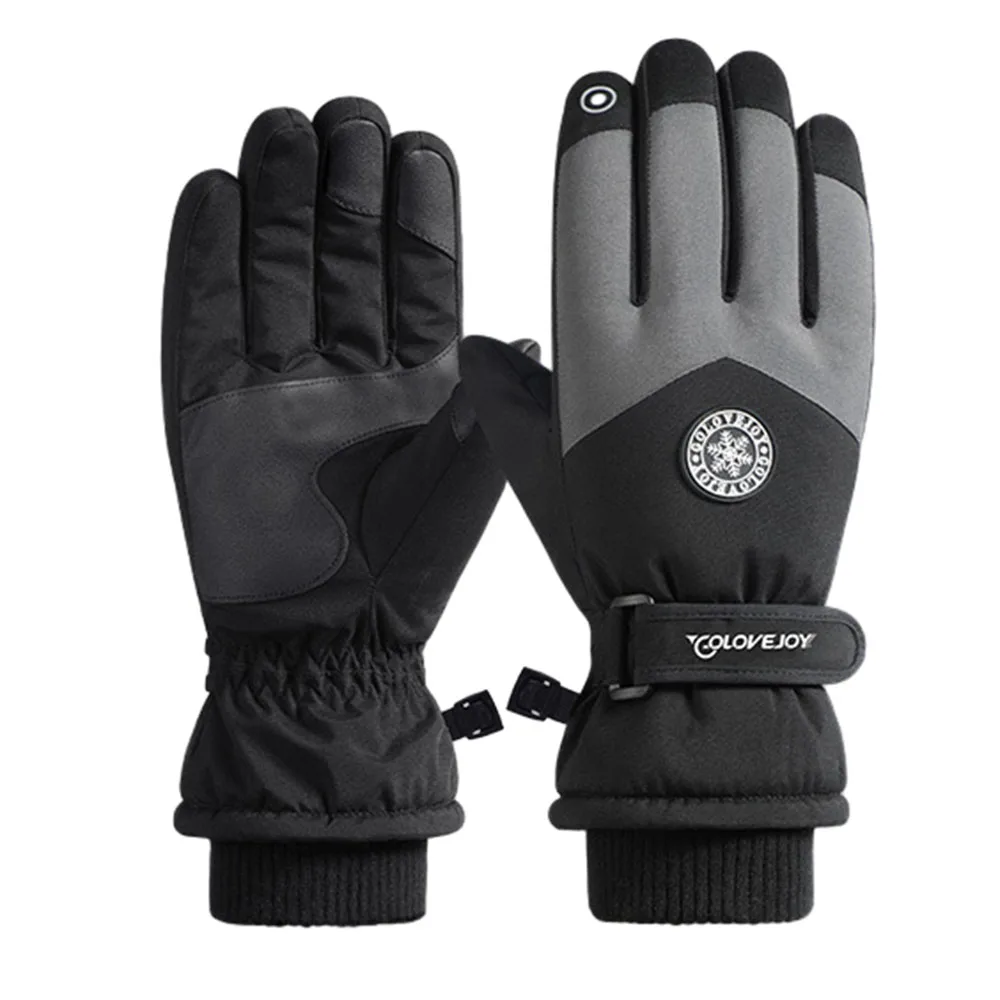 Touch Screen Warming Gloves Anti-lost Button Cycling Mittens For Skating Fishing