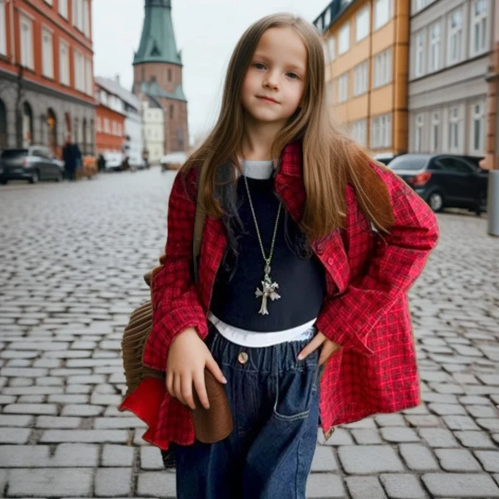 Teen Kids Shirt Girls Red Plaid Shirt 2025 Autumn Long Sleeve Trendy Casual Versatile Top Stylish Checkered Blouse for Children - Image 2