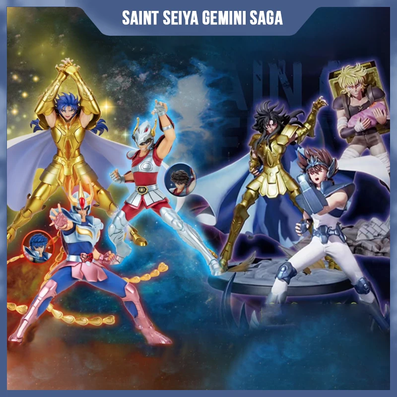 

Anime Saint Seiya Gemini Saga Seiya Sagittarius Pegasus Phoenix Ikki Ver Pvc Action Figures Model Ornament Toy Bandai Original