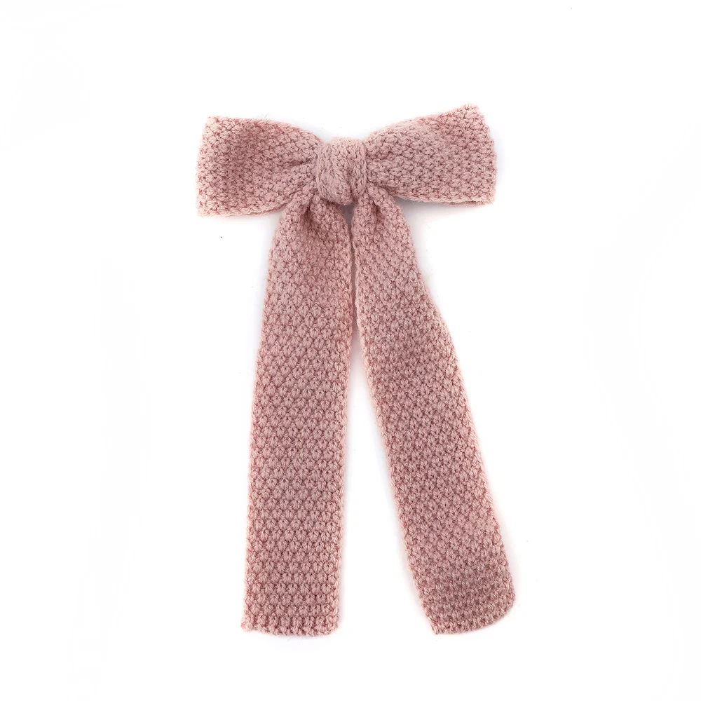 001Q Granular flannel Bows Cute Hairpins Girls duckbilled Hair Clips Barrettes Clip Kids Headwear Fashion Hair Accessores