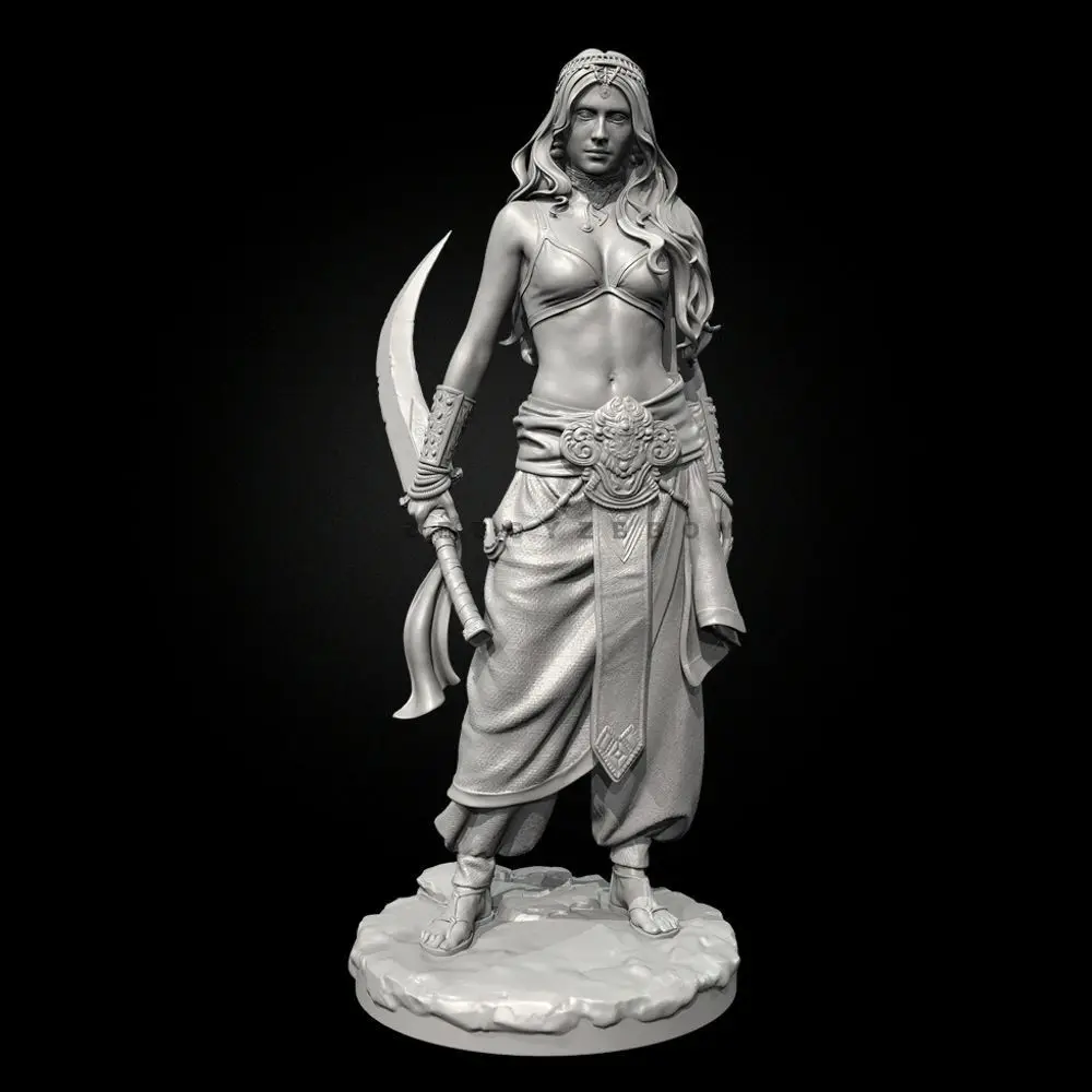 38mm 50mm 75mm  3d Printed Model of Zahili Persian Female Swordsman Miniature DIY Painting and Assembly Models