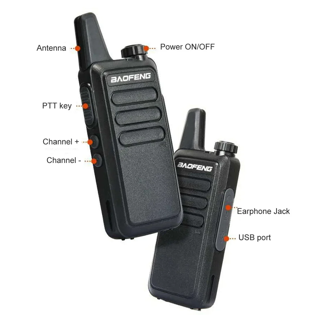 2 sztuk/zestaw moda Mini Baofeng Walkie Talkie 16CH kanałów dwukierunkowe radio BF-R5 C1 moda małe radia BF R5 C9