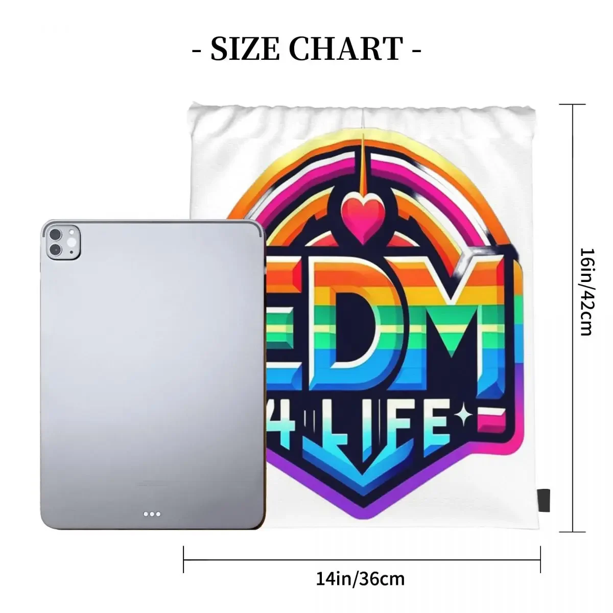 EDM 4 LIFE - EDC 휴대용 배낭, 드로스트링 번들 포켓 잡화 가방, 남녀공용 책가방