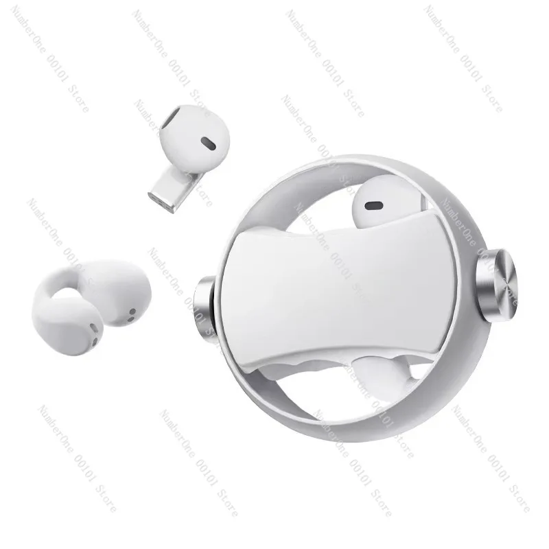 Rotatable Double Ear Hook Wireless Bluetooth Headset Sports Noise Cancelling In Ear Long Battery Life