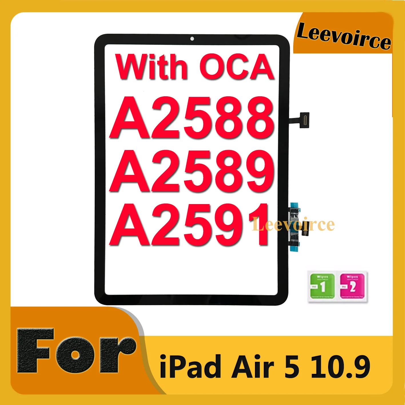 Touch With OCA For iPad Air 5 Air5 5th Gen 2022 A2588 A2589 A2591 Touch Screen Digitizer Glass Sensor Repair Parts