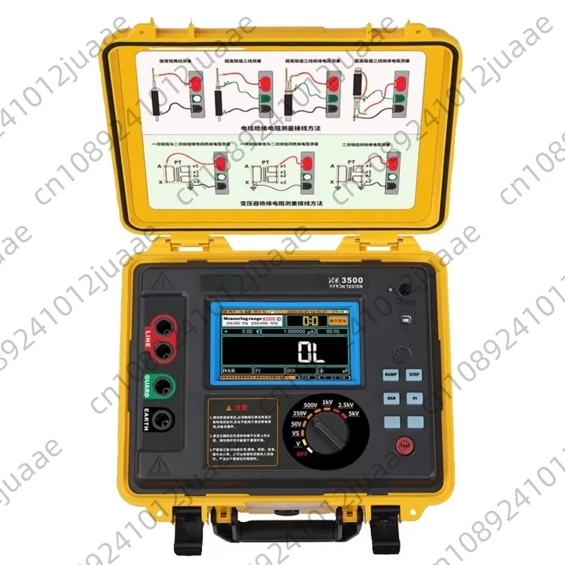 High Accuracy 3520 Digital 5kV 10kV 15kV Megohmmeter High Voltage Insulation Resistance Tester