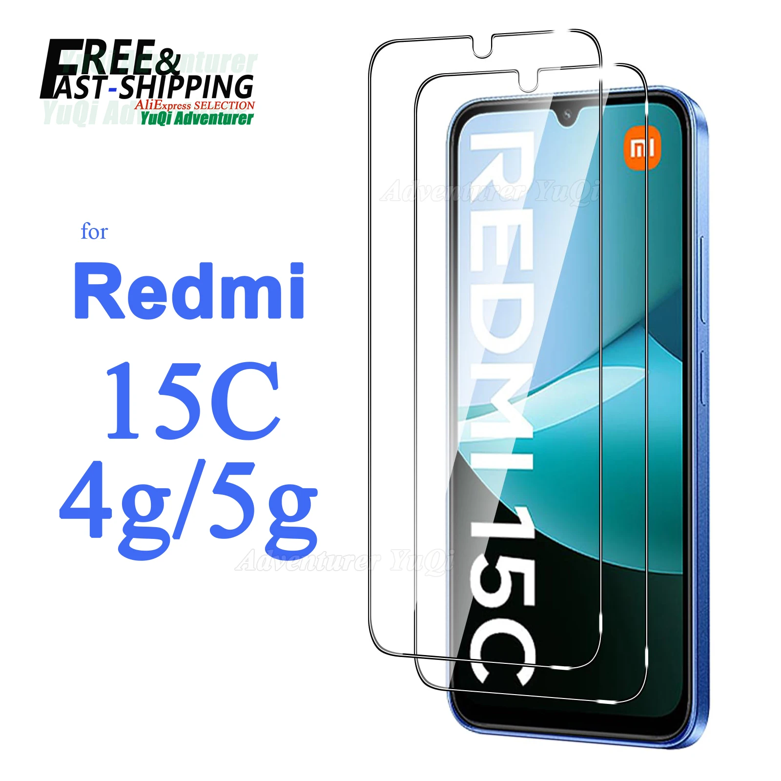 

Screen Protector For Redmi 15C 4G 5G Xiaomi Tempered Glass HD 9H Transparent Clear Anti Scratch Case Friendly