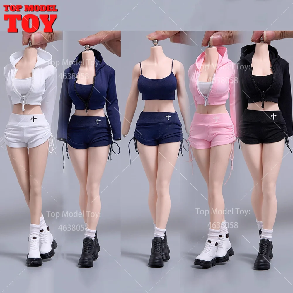 

cdtoys cd086 1/6 Scale Sportswear Top Vest Shorts Set Clothes Accessory Model Fit 12'' Female Soldier Action Figure Body Dolls
