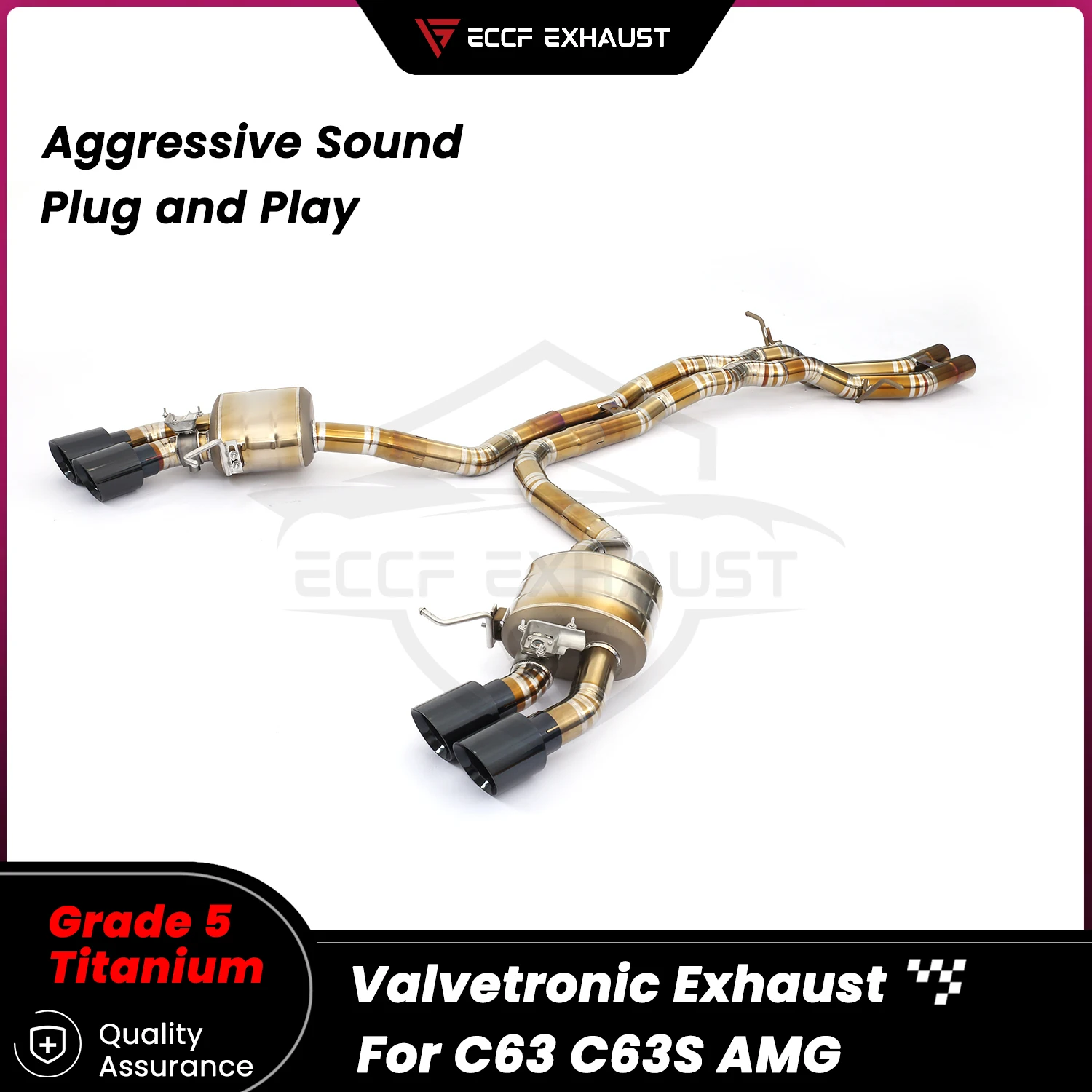 

Pneumatic Valve Sporty TItanium Catback Exhaust for Porsche Macan S GTS Turbo 2.9 3.0 3.6 Freely Adjustable Sound Control