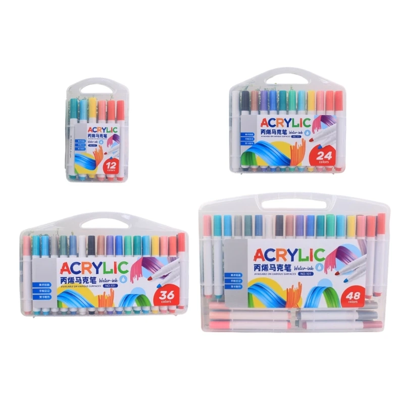 Artist Acrylic Markers With Quick Dry Formula Ergonomic Barrels For Drawing Sketching Classroom Projects D2RC