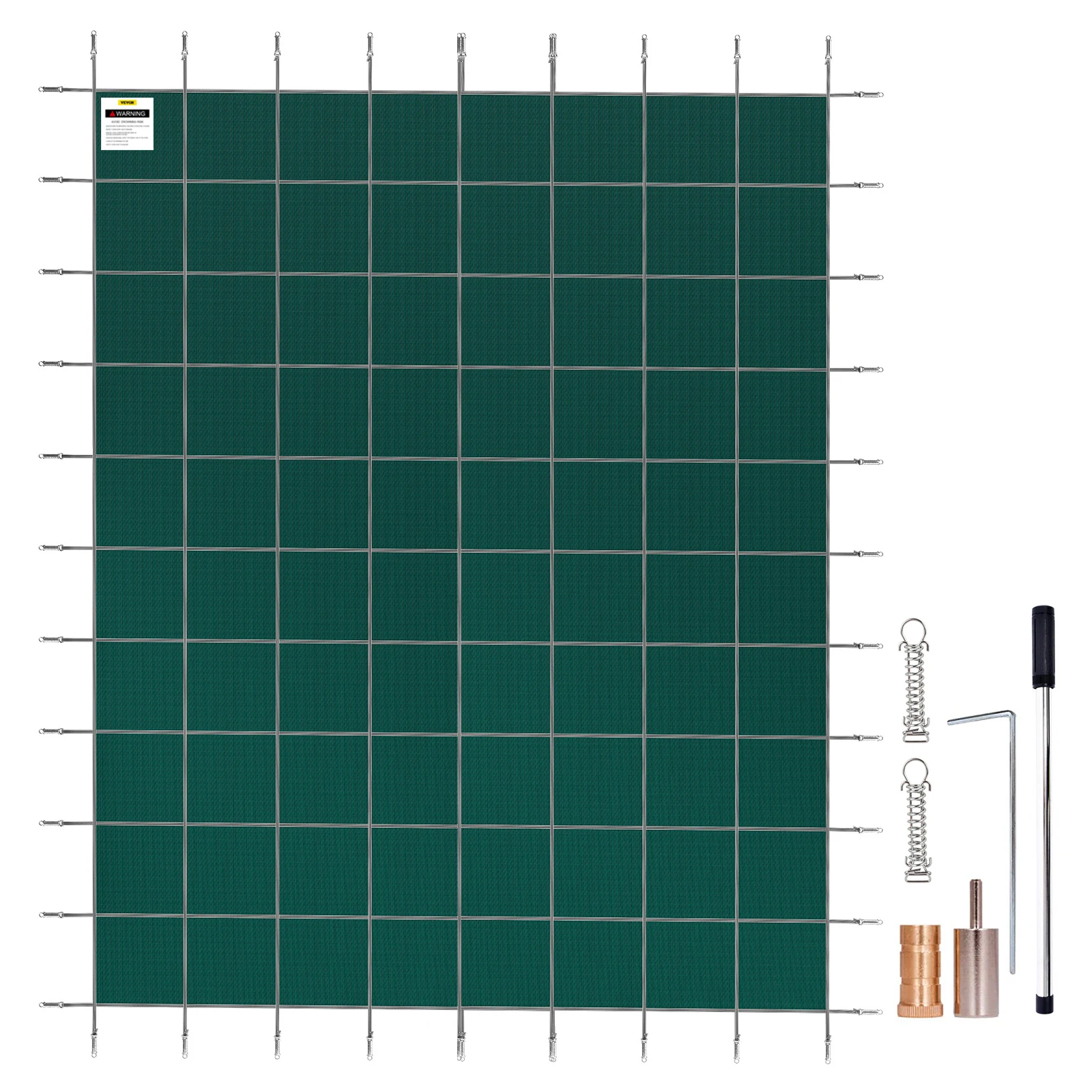 VEVOR Cubierta de Seguridad para Piscina Tamaño de Cubierta 4,27x7,93 m Cobertor para Piscina Rectangular Tamaño de Piscina 3,66x7,31 m Lona de Piscina para Todo Tipo de Piscinas de Hogar Jardín Hotel