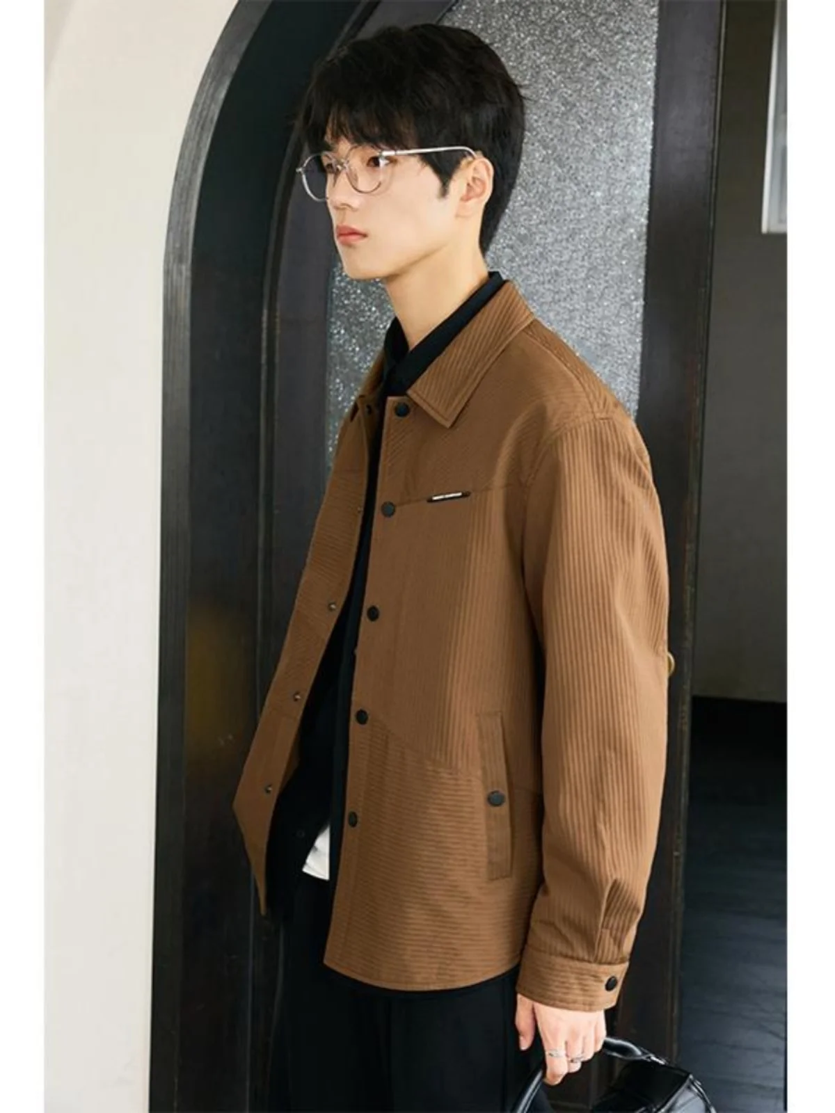 

Мужская повседневная куртка 2025: Новинка весна-осень, премиум-класс, свободный крой, корейский тренд, верхняя одежда, ветрозащитная, полиэстер/нейлон, комфортная