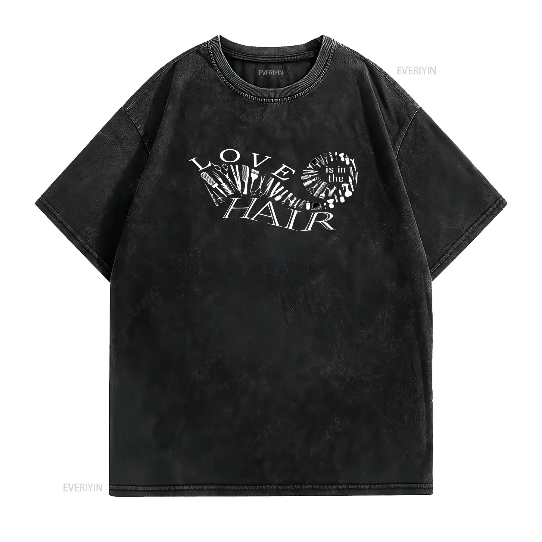 Hair stylisT T Shirt dresser gift s for vintage Washed homme Unisex Breathable Soft Comfortable graphic Slightly Casual fashion