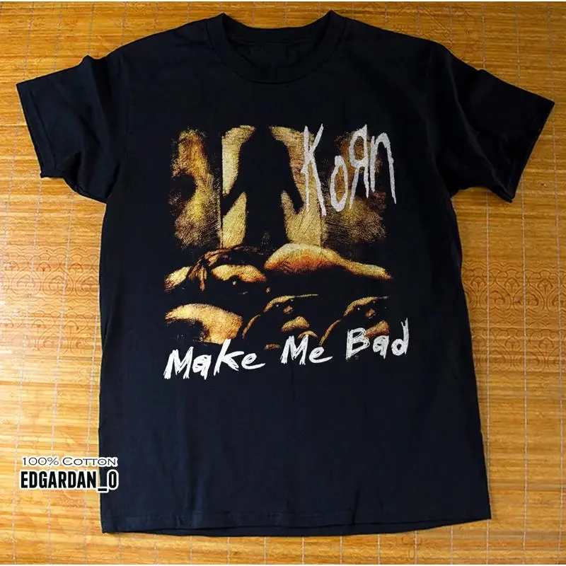 Vintage Korn Make Me Bad Retro 2000 Black T Shirt Size S 5Xl