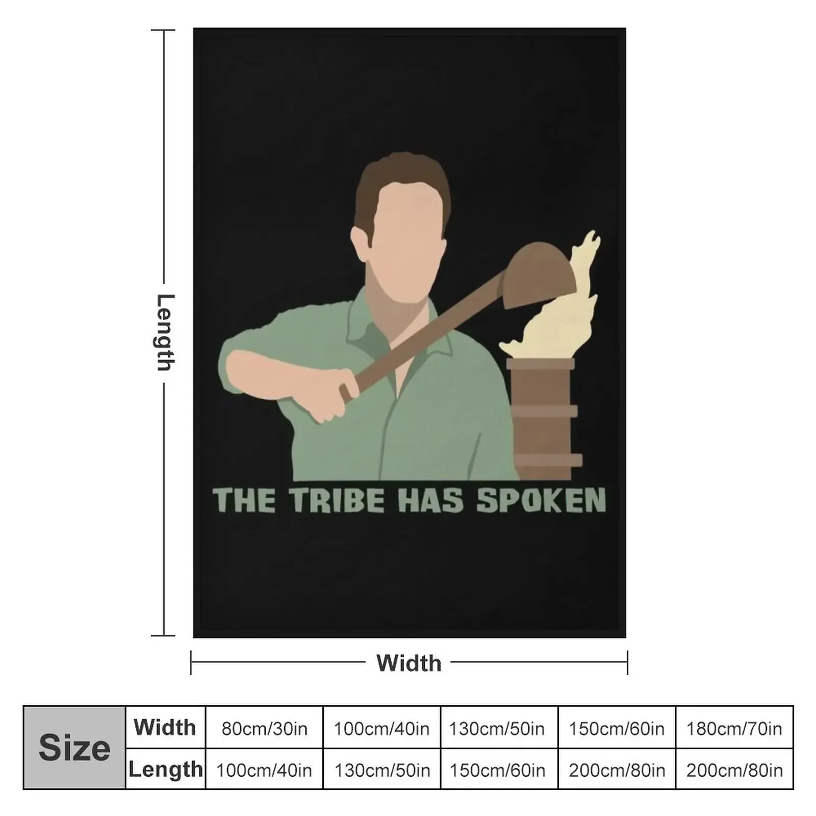 Survivor The Tribe Has Spoken Throw Blanket couch cozy soft plush fuzzy picnic outdoor blanket