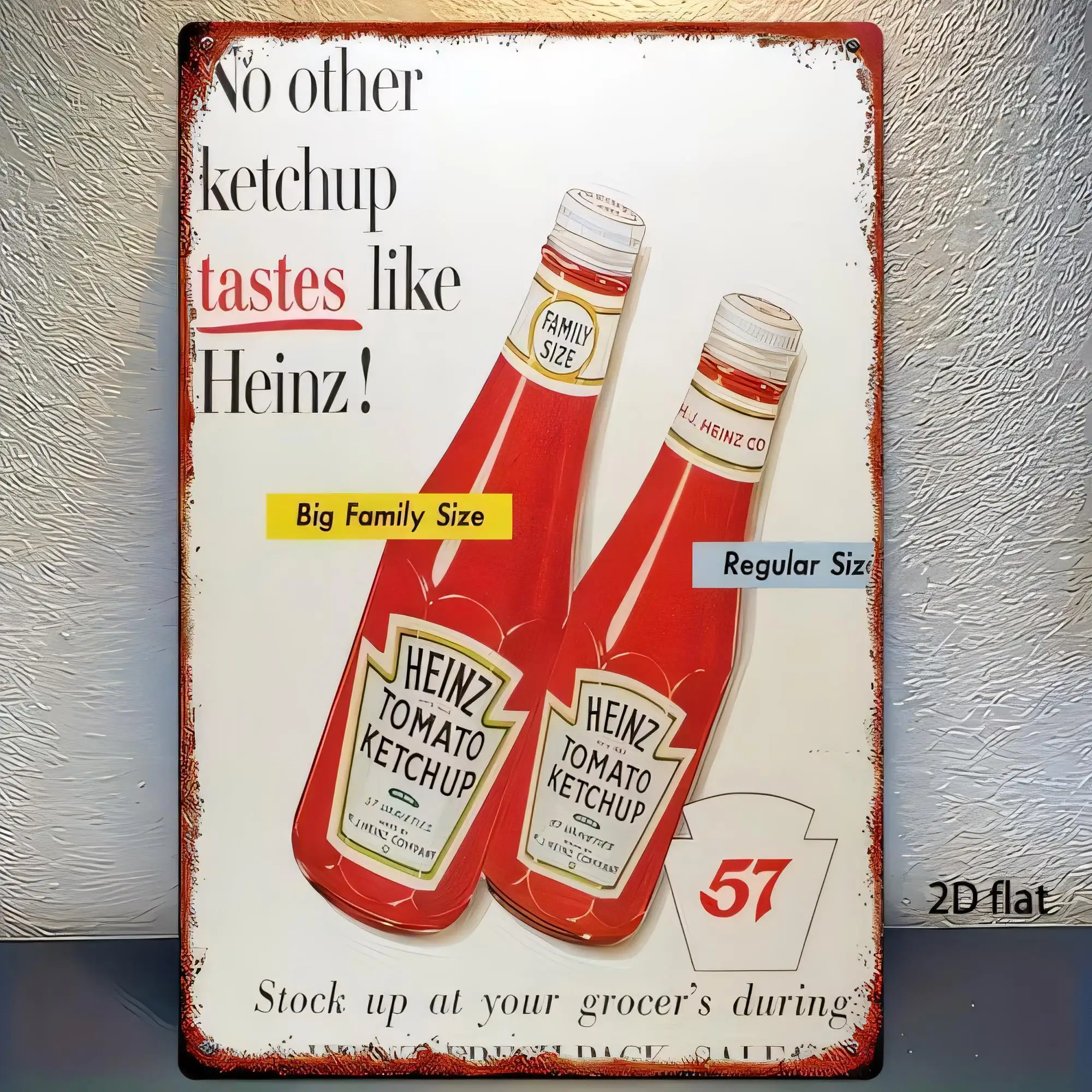 Tin Sign No Other Ketchup Tastes Like Metal Vintage Rust Style Wall Decor  Retro Kitchen Poster Funny Quote for Home Bar Garage