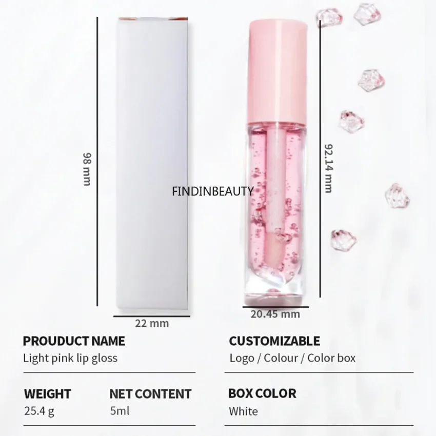 Custom Clear Plumping Lip Oil Watermelon Nourish Moisturizing Hydrating Neutral Lip Gloss Portable Bulk Makeup Private Label