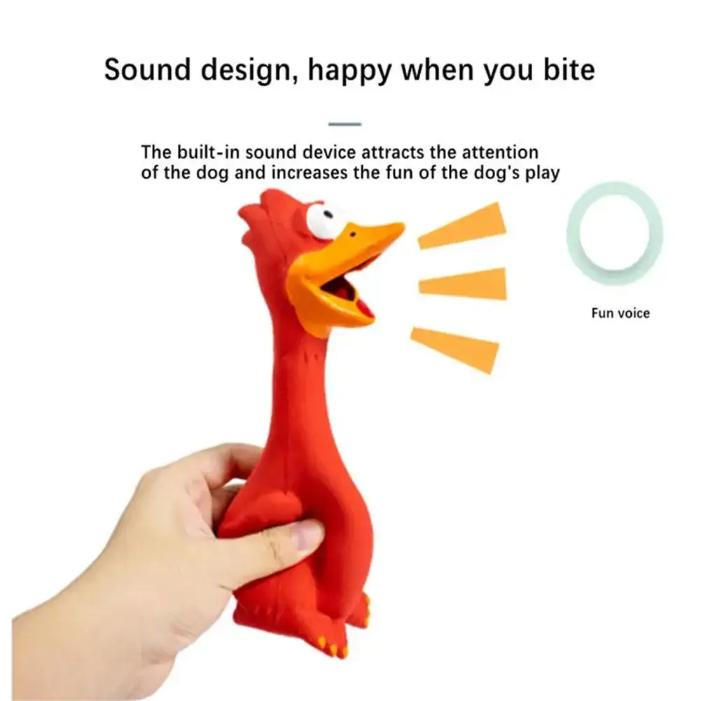 Screaming Chicken Bite Dog Toy Latex Chicken Shape ,Chew And Vent Decompression For Puppy Cats ,latex Vent Chicken Pet Supplies