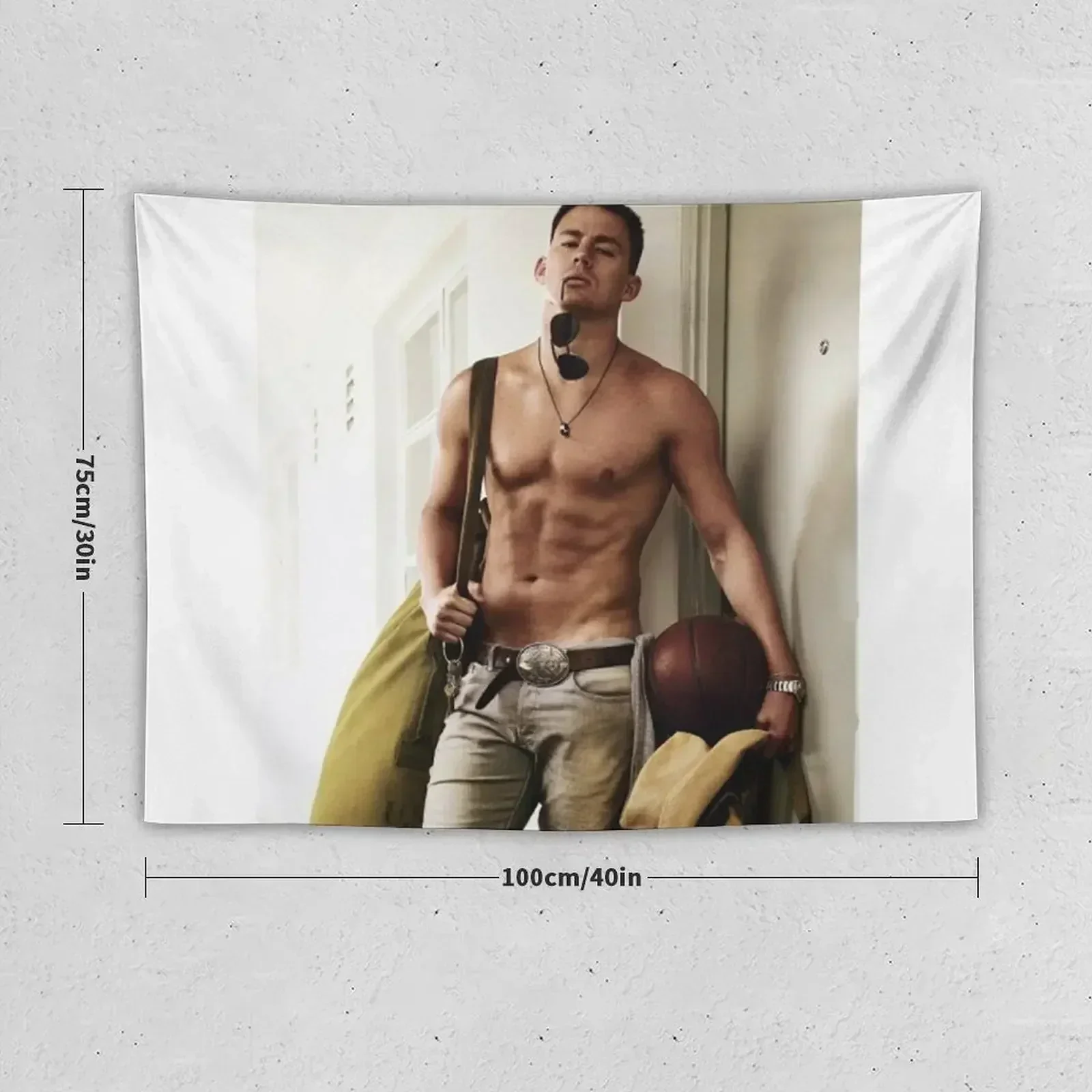 CHANNING TATUM SHIRTLESS Tapestry Decorations For Room Bedroom Organization And Decoration Wall Art Room Aesthetic Tapestry