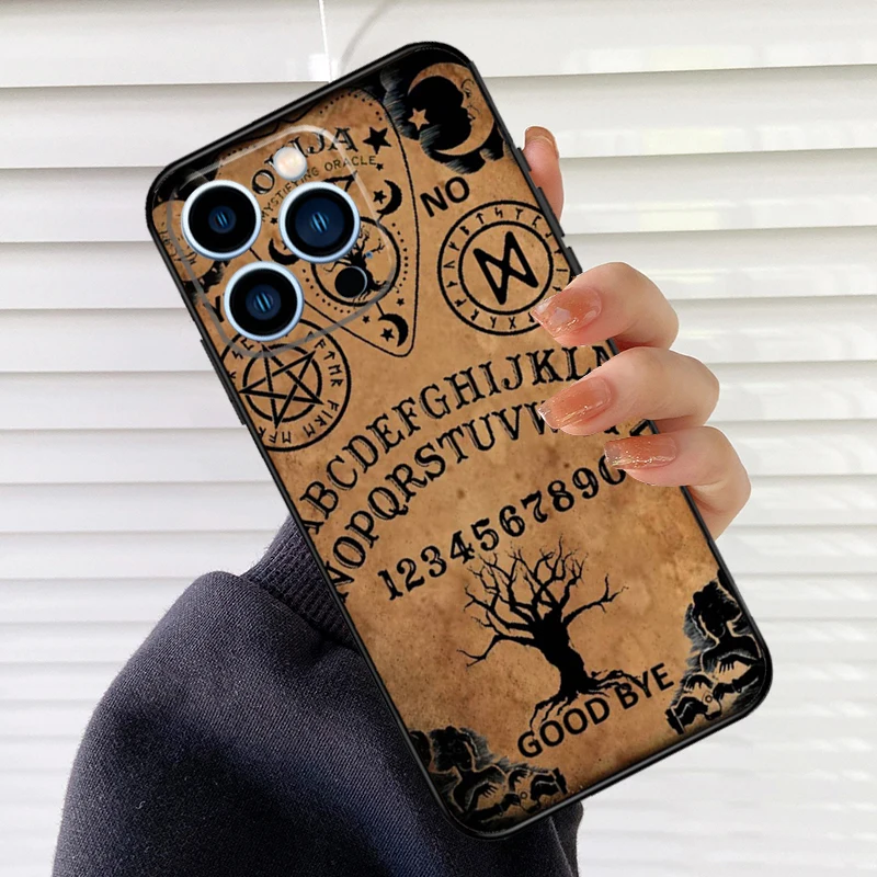 Ouija Board Phone Case For iPhone 15 11 12 14 Pro Max XR XS Max X 7 8 Plus 13 14 Pro Soft Silicone Back Cover