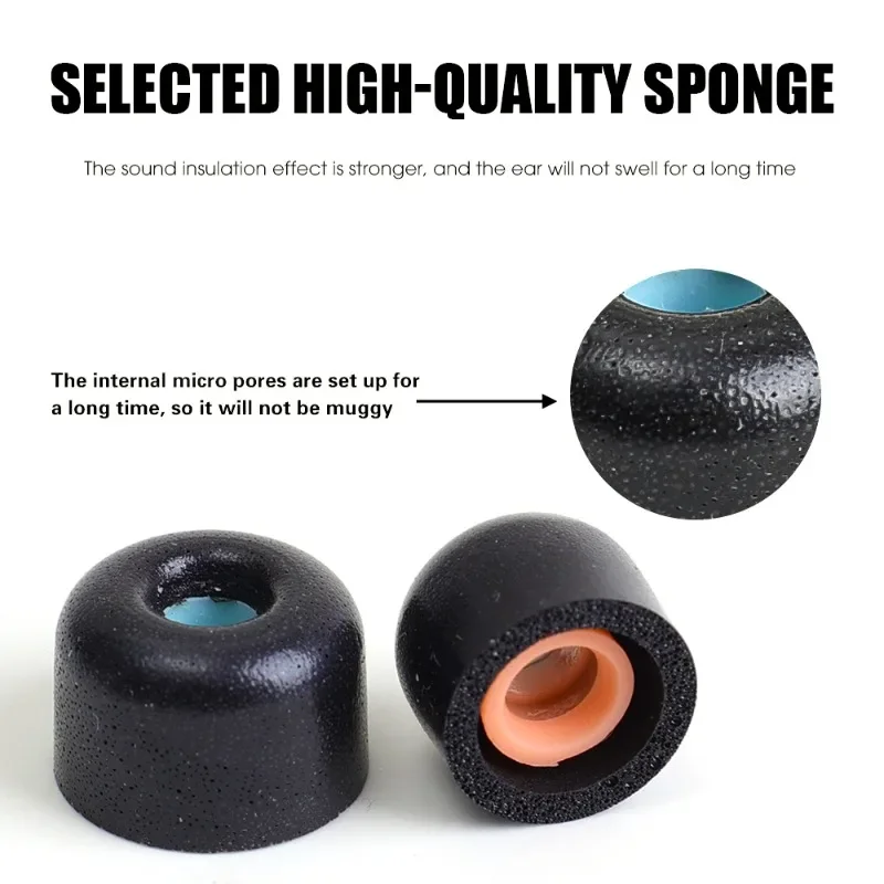 Soft Memory Foam Earphone Tips Noise Isolating Comfortble Ear Tips Pads Earbuds for Sony WF-1000XM4 WF-1000XM3 4mm Universal