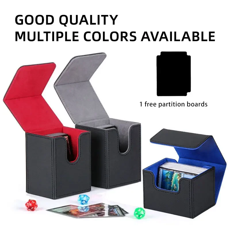 

100+PU Game Card Deck Storage Box MTG Board Games Commander Card Carrying Organiser Case Trading Card Deck Box Gift