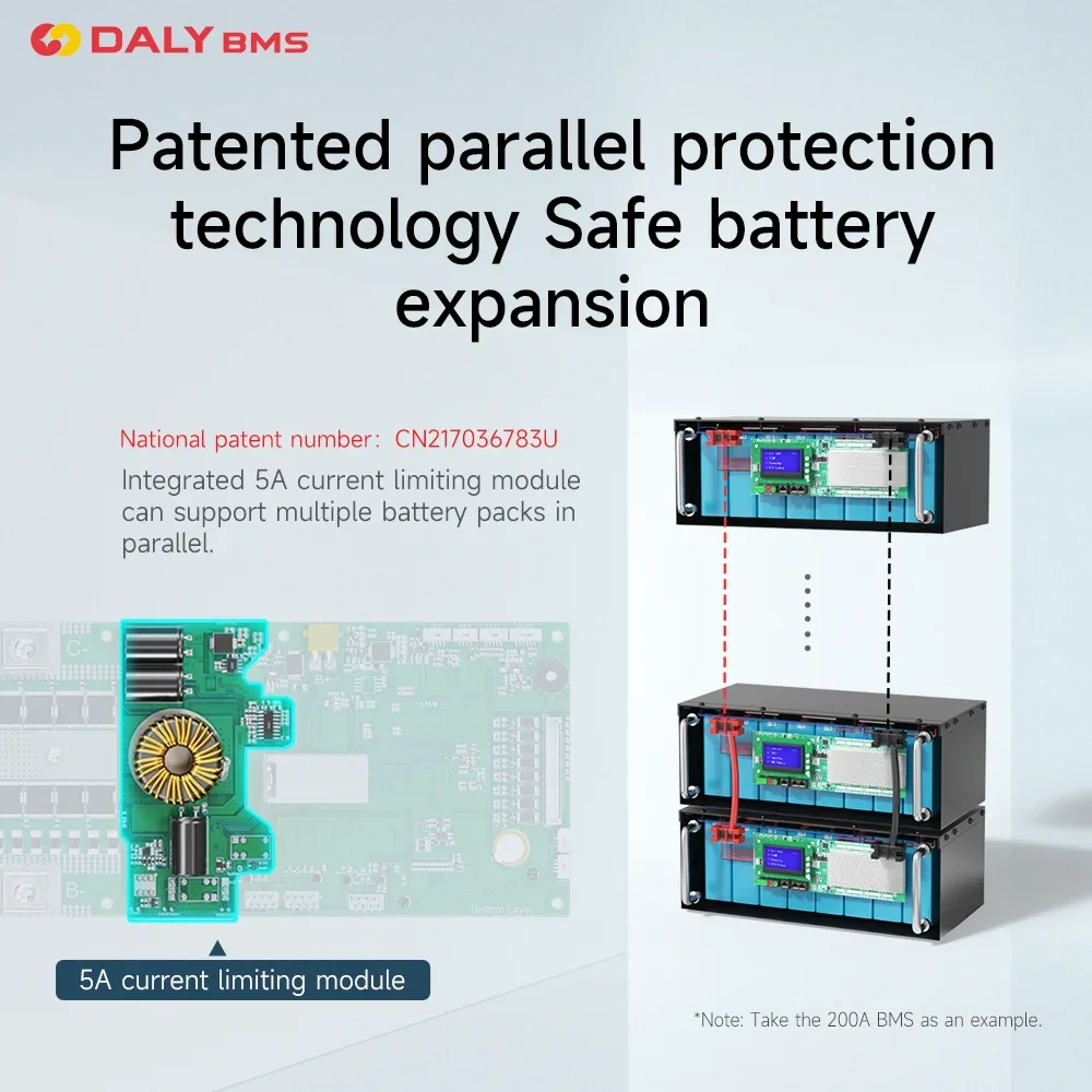 Imagem -04 - Inversor Daly Smart Lcd para o Armazenamento de Energia Home Lifepo4 Lifepo4 8s 12s 15s 16s 24v 36v 48v 100a 200a