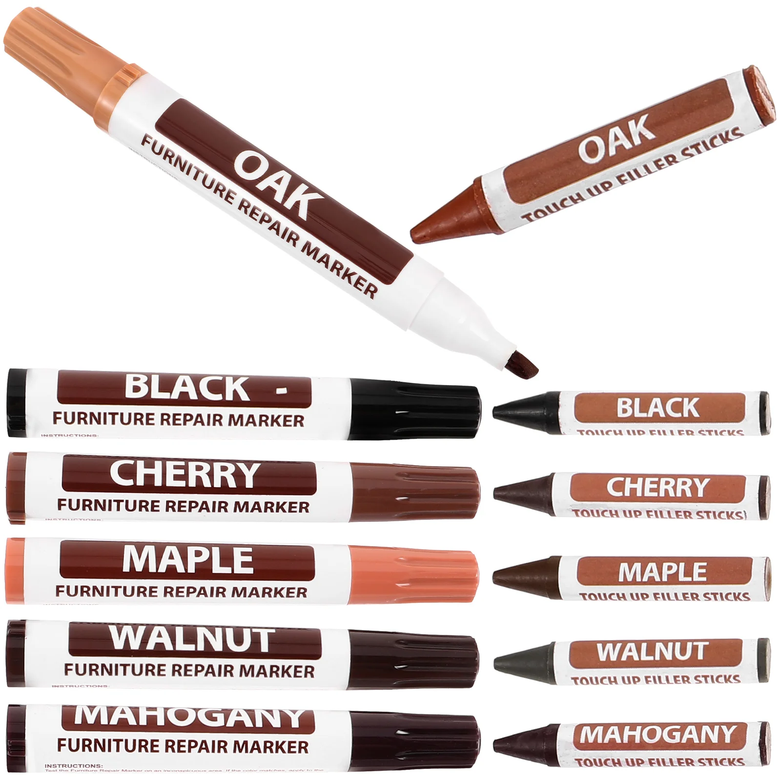 

1 комплект мебельных маркерów, набор для ремонта дерева для царапин, вмятин, обесцвечивания пола, ручка для фиксации мебели, многоцветная портативная ручка