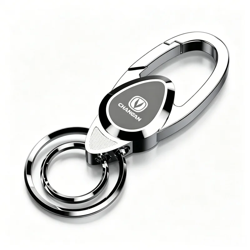 Metal Car Keychain Key Ring Anti-Loss Keyring Pendant for Changan UNIT UNIK CS35PLUS CS55 PLUS CS75 PLUS Oshan X7 X5 Accessories