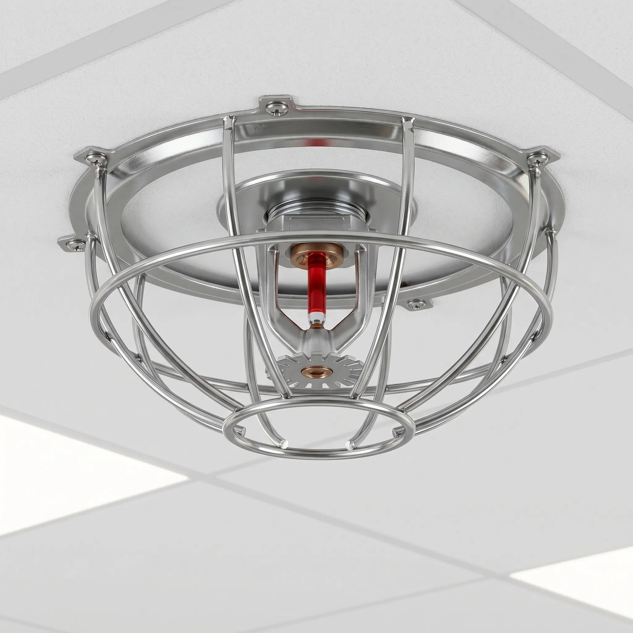 Fire Sprinkler Protector Stainless Steel Screw Type Cage Cover Replacement for Upright Pendant Horizontal Sprinklers Guard