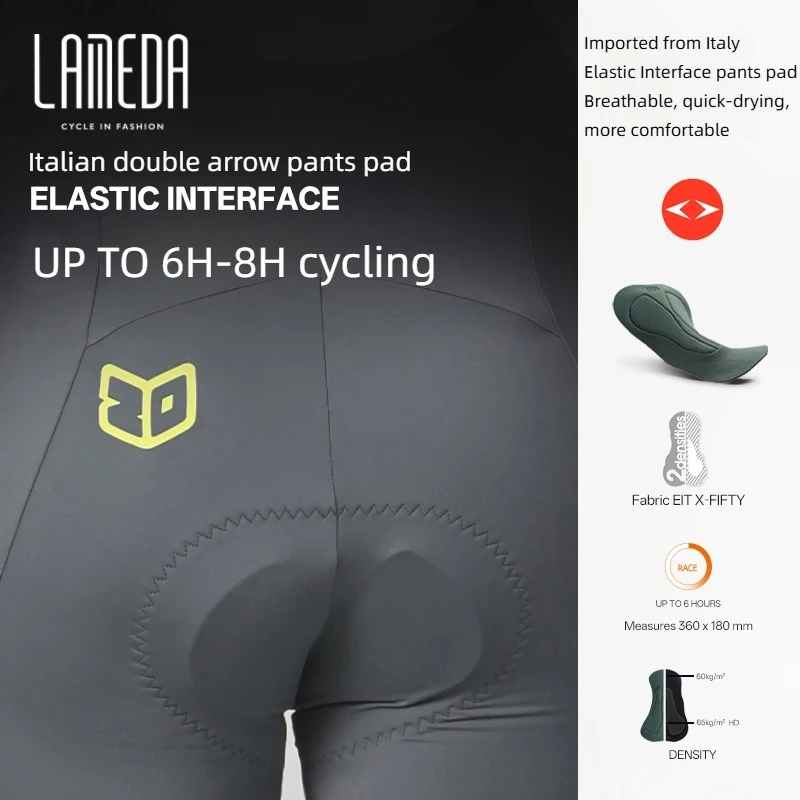 Lameda 2025 Men's Cycling Pants With Elastic Interface,6h-8h Riding 3d Cut Professional Comfortable Fit Biking Trouse