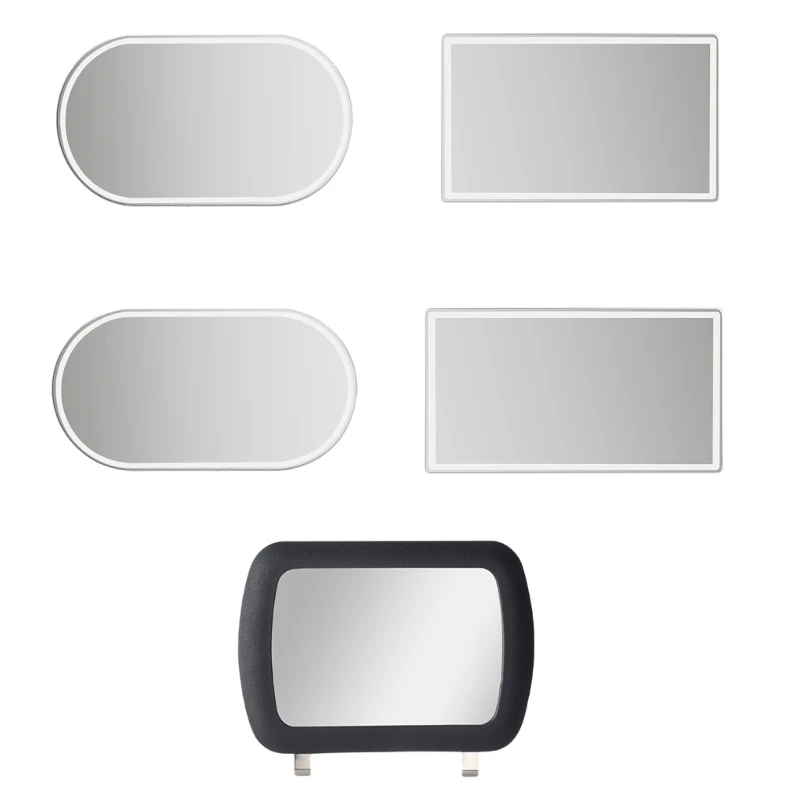 2025 New Car Sun Visors Makeup Mirror Self Adhesive Vanity Mirror Universal Car Interior Cosmetic Mirror Stainless Makeup Mirror