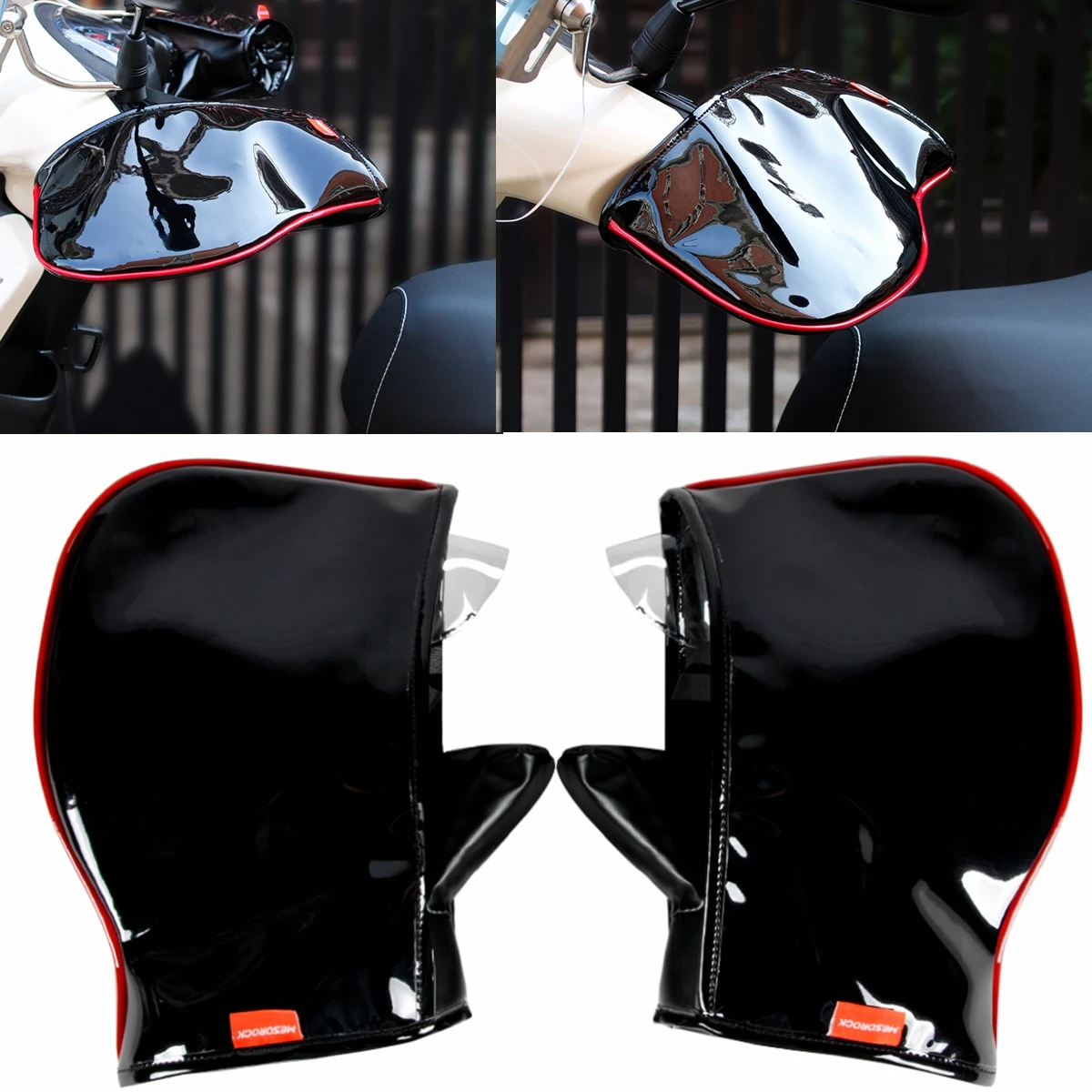 

Motorcycle Scooter Bicycle Windproof Rainproof Winter Keep Warm Hot Protect Handlebar Handle Large Guard Cover Gloves