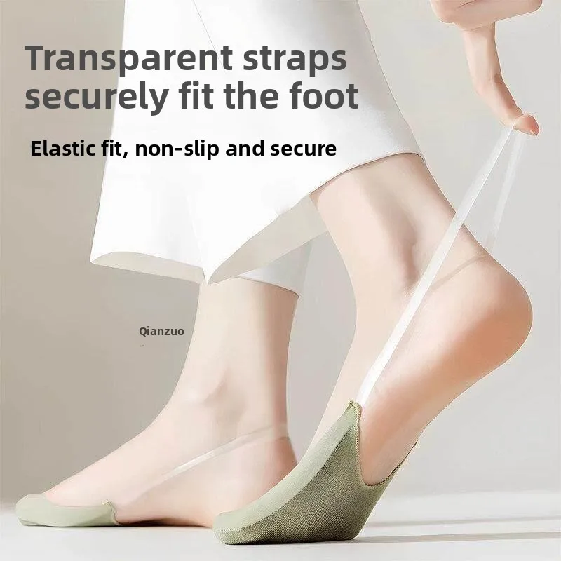 Summer Thin Half-Palm Invisible Socks for Women Anti-Slip High Heels Not Falling off Matching with High Heels Invisible Socks