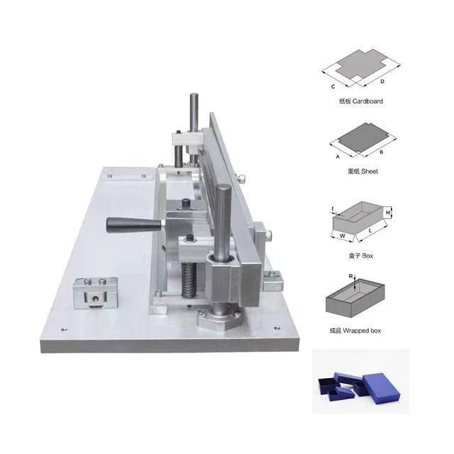 

Manual rigid box V U shape grooving machine for cardboard MDF paper Grey board chipboard slotting cutting making sample groove