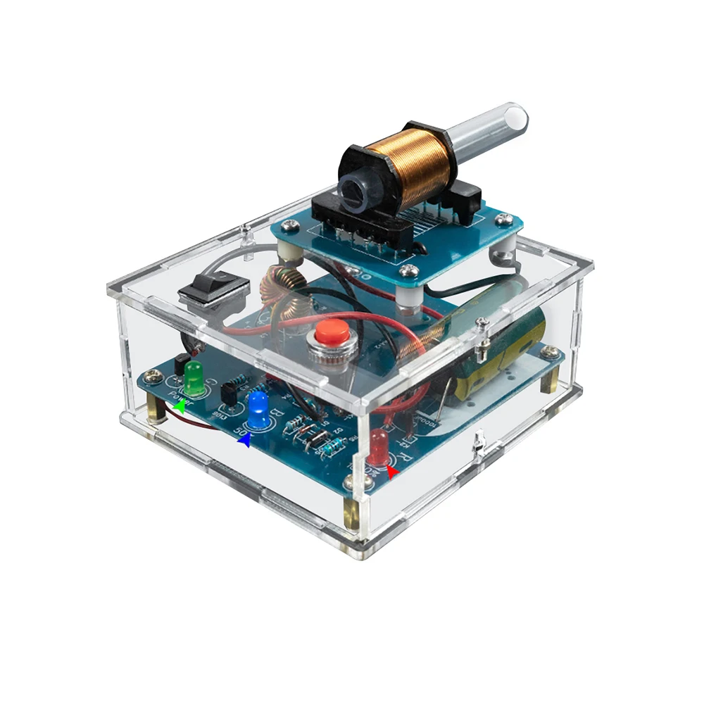 HU-064 High Voltage Electromagnetic Gun DIY Kit Welding Exercise High-voltage Electromagnetic Cannon without Battery