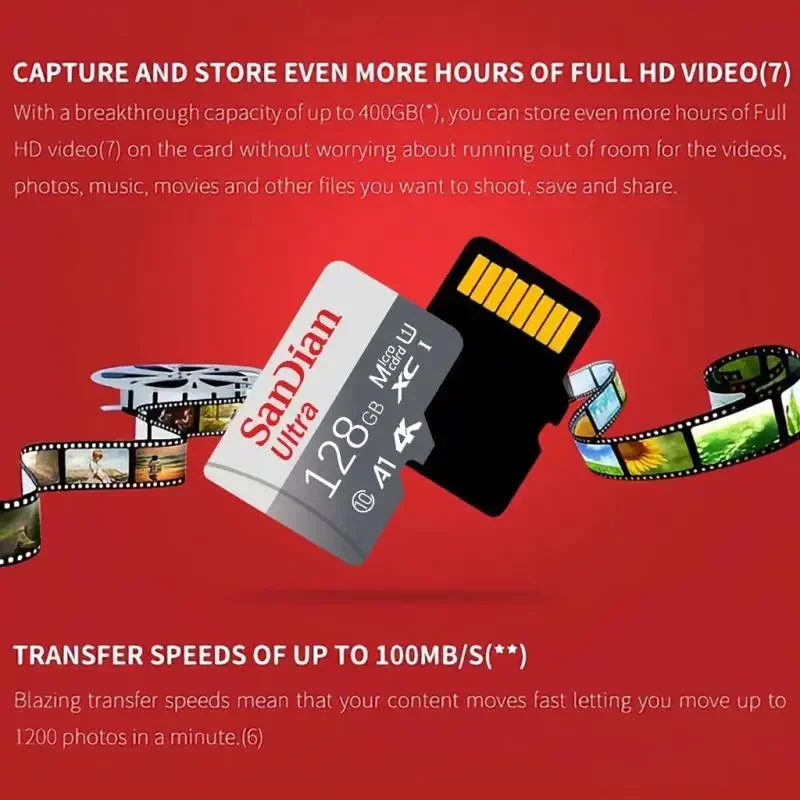 100% Original Memory Card 1TB Class10 High Speed SD Card 512GB Large Capacity  Flash TF/SD Card For PC/Desktop/Mac/Cameras