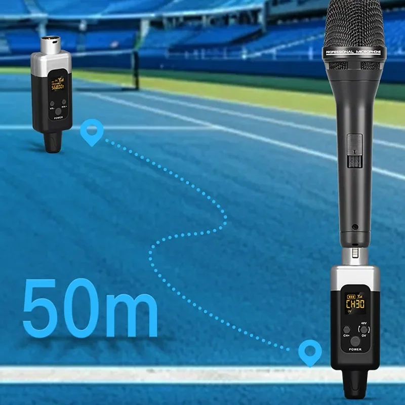 Wireless Microphone Converter XLR Transmitter and Receiver for Mixer, Pull-Bar Speaker, Portable Speaker, Card Package Amplifier - view 3