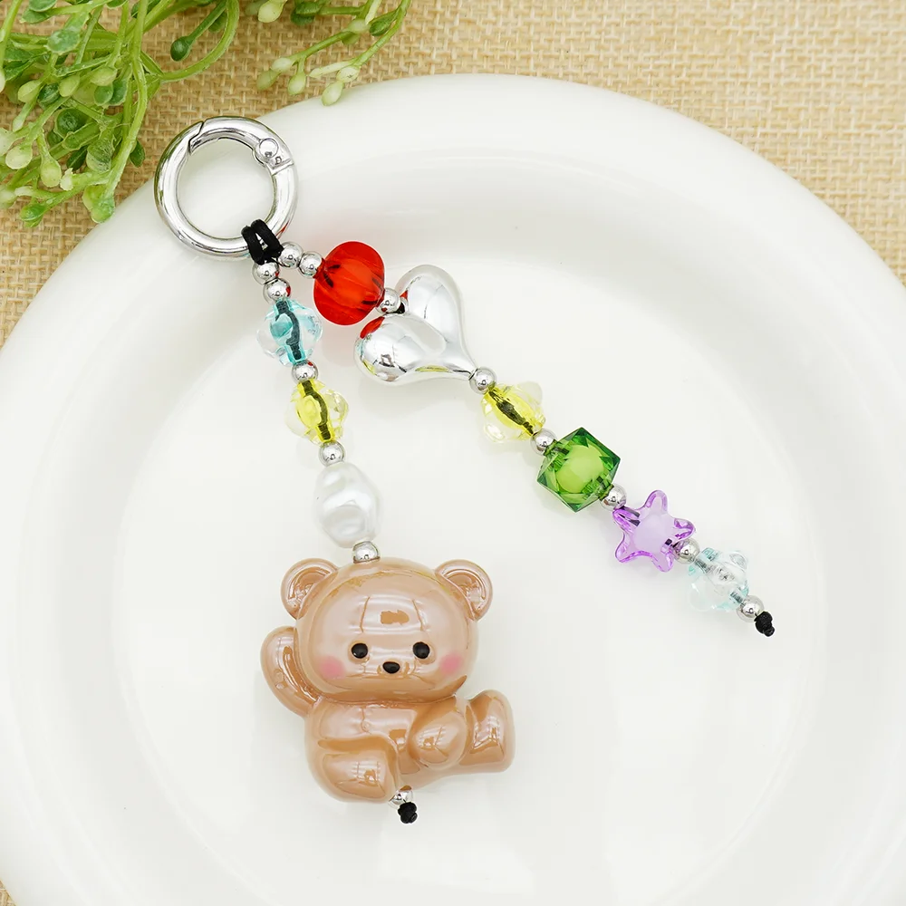 Original New Product: Bear, Duck, Cat, Heart, Four-Leaf Clover, Shell, Butterfly Phone Case Accessories, Keychain