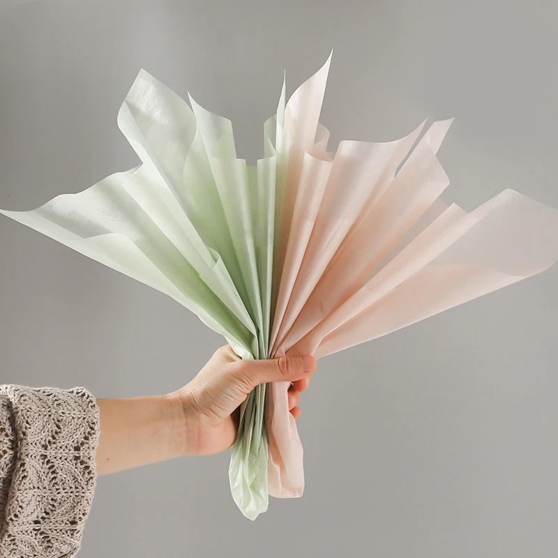 Papel de algodón para envolver arreglos florales, 40 piezas, no tejido, suministros de floristería