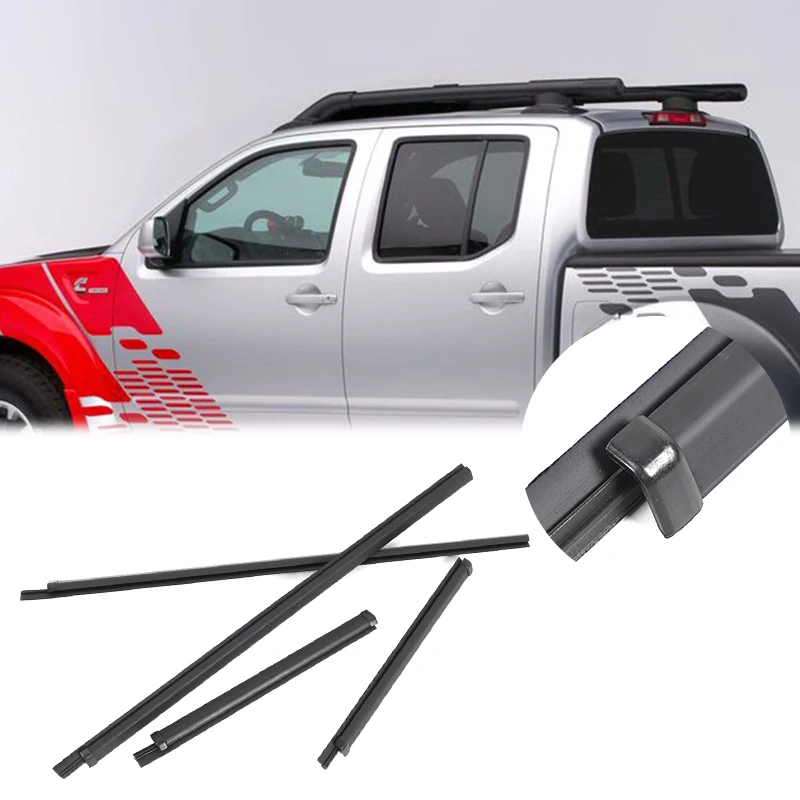 Outer Door Window Rubber Weatherstrip Replace For Nissan Frontier Navara D40 2006-2014 OEM 80820-EB700 80821-EB700 82820-JR200